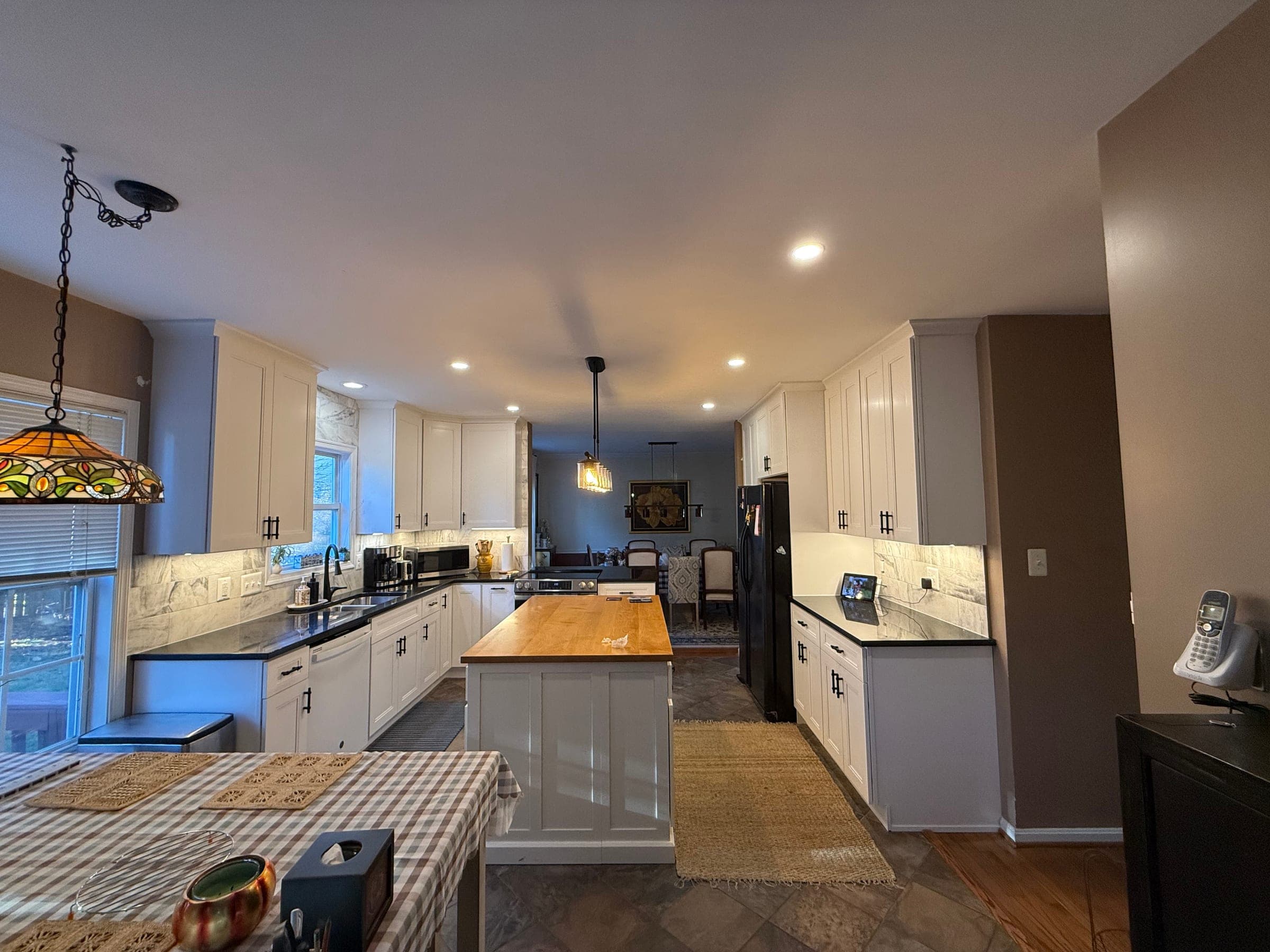 Two-Tone Kitchen, Butcher Block & Black, Northern Virginia — finished work, photo 4