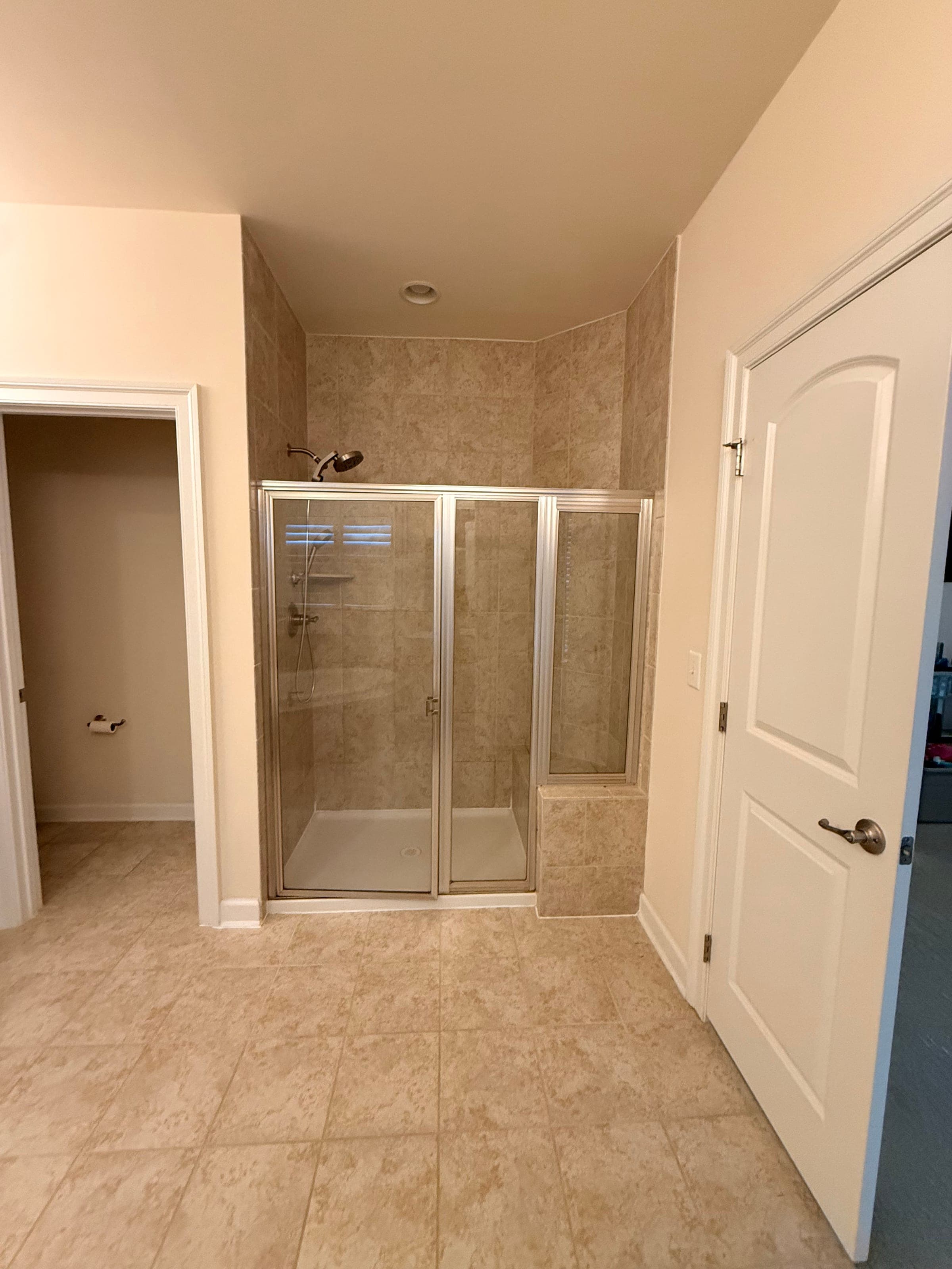 Master Bath, Pebble-Floor Double Shower, Northern Virginia — before