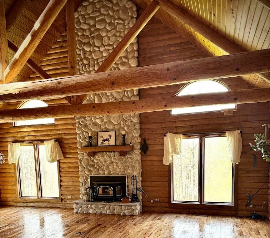 Log Home, Floor Sand & Stain, Northern Virginia — finished work, photo 1