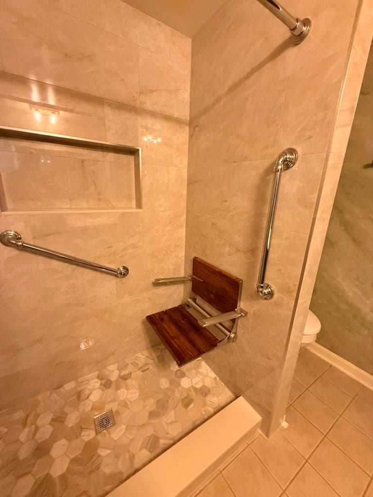 Accessible Bath, Tub-to-Shower Conversion, Northern Virginia — finished work, photo 2