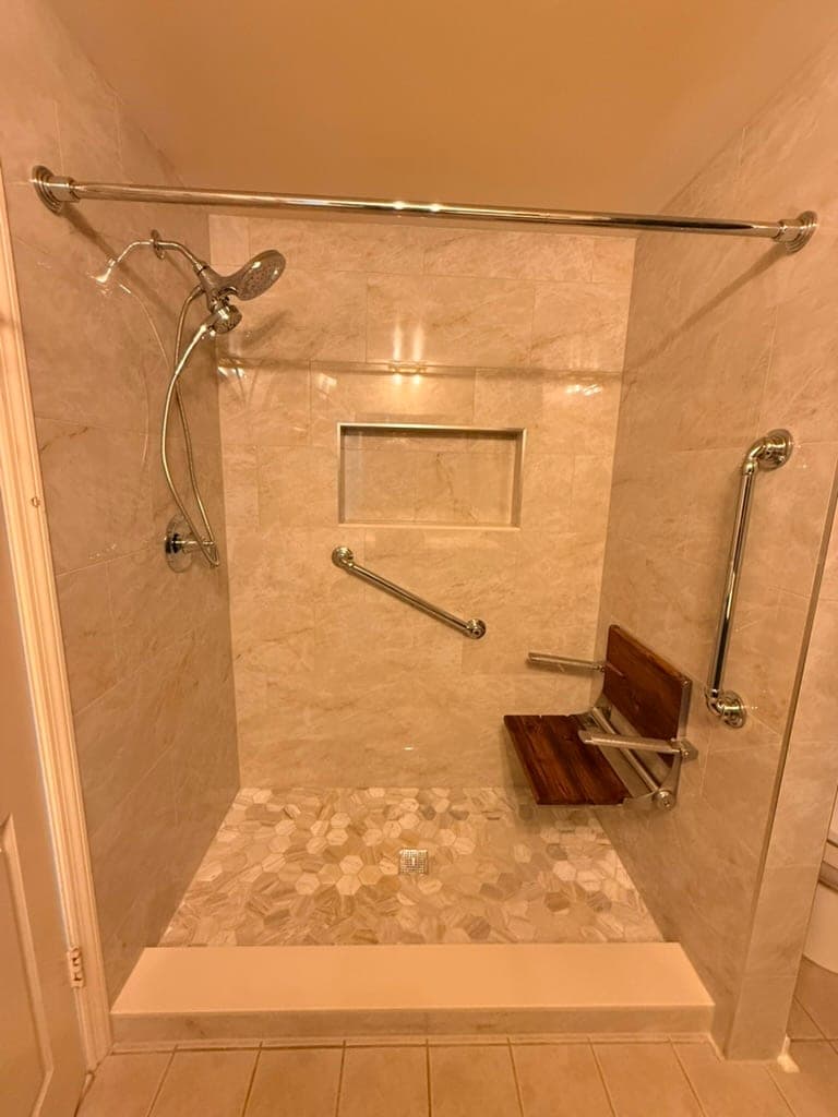 Accessible Bath, Tub-to-Shower Conversion, Northern Virginia — finished work, photo 1