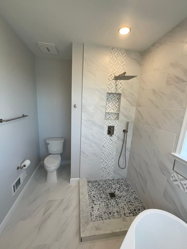 Master Bath, Freestanding Tub & Frameless Glass, Northern Virginia — finished work, photo 6