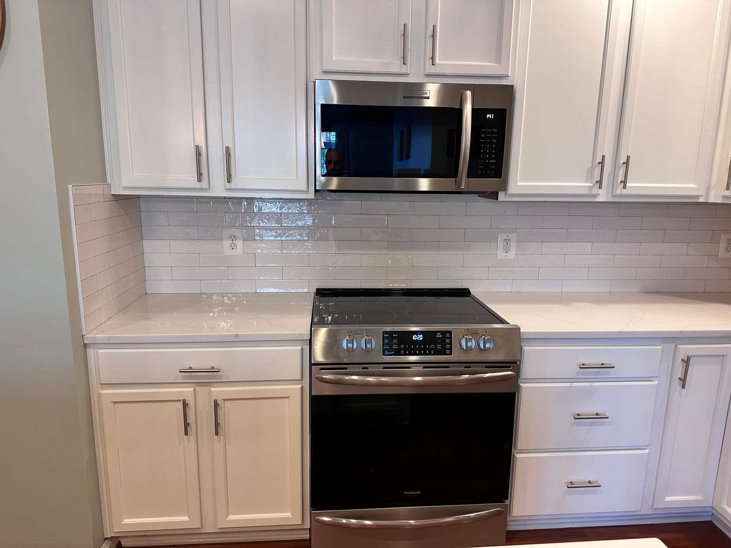 Galley Kitchen, Island Sink & Subway Tile, Northern Virginia — finished work, photo 4