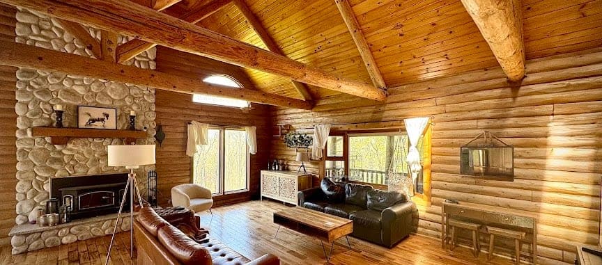 Log Home, Floor Sand & Stain, Northern Virginia — finished work, photo 2