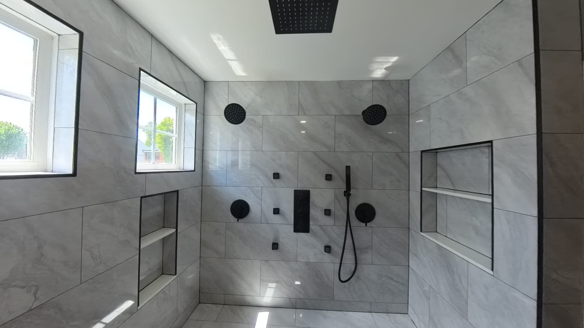 Master Bath, Matte-Black Wet Room, Northern Virginia — finished work, photo 2