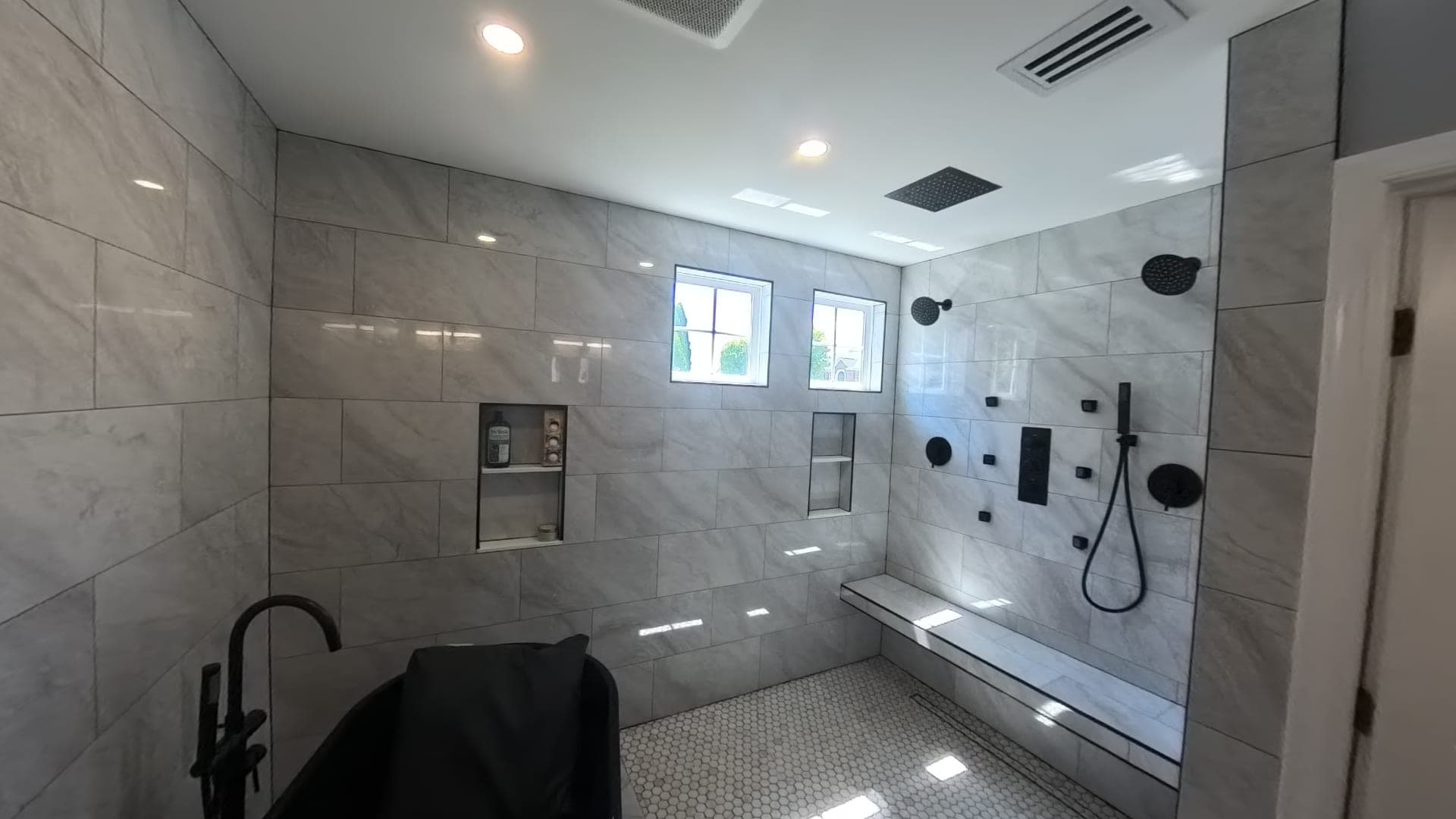 Master Bath, Matte-Black Wet Room, Northern Virginia — after
