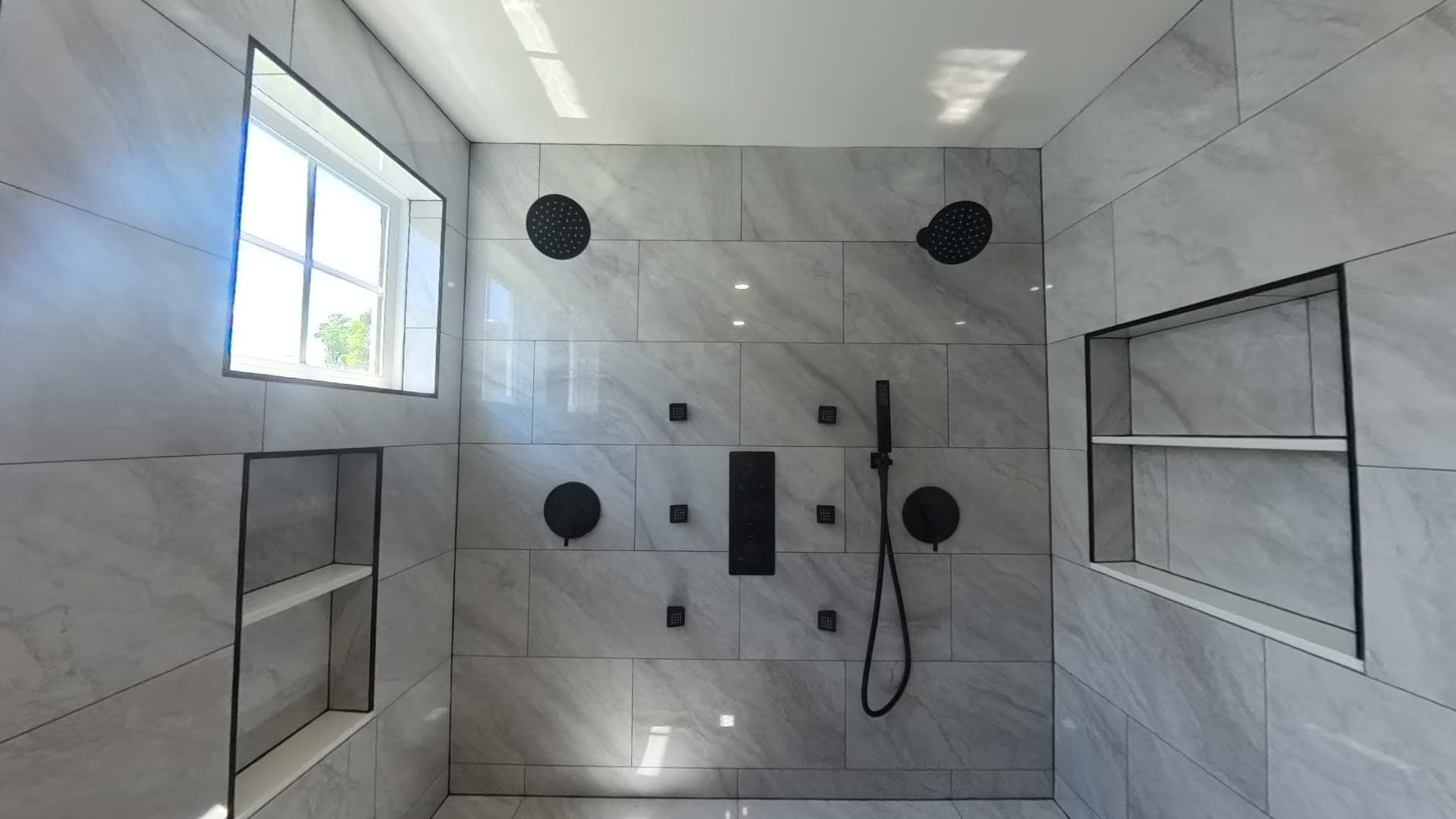 Master Bath, Matte-Black Wet Room, Northern Virginia — finished work, photo 3